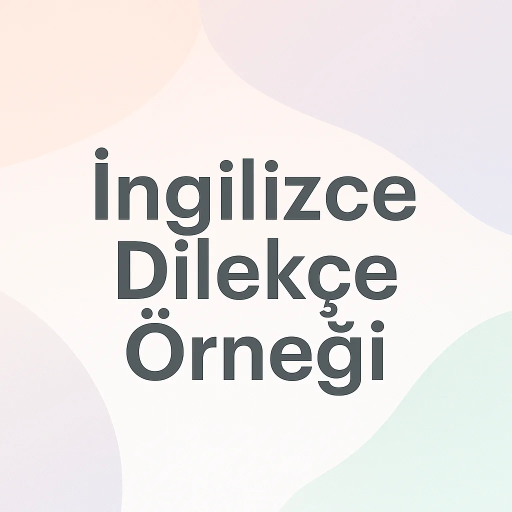 İngilizce Dilekçe Örneği