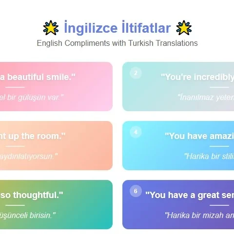 İngilizce İltifatlar