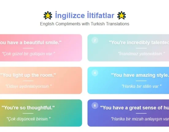 İngilizce İltifatlar